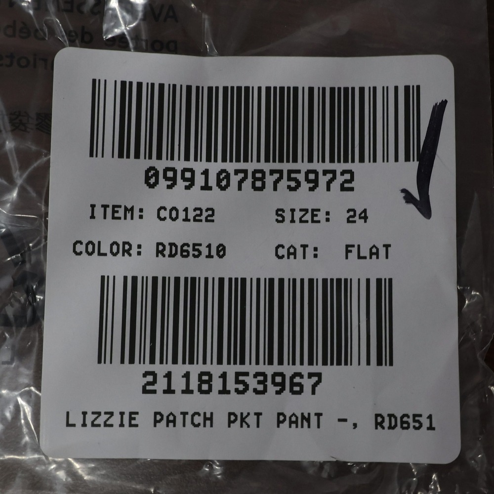 J.Crew Lizzie Pant Women 24 Red Corduroy Wide Leg High Rise Patch Pocket $138NWT - Picture 14 of 15
